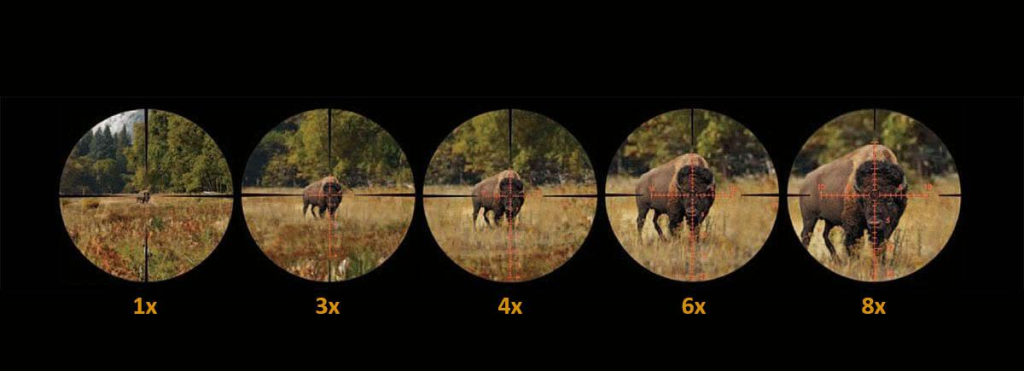 magnification in a rifle hunting scope