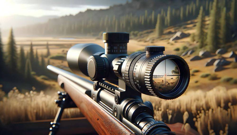 rifle scope for shooting in open view