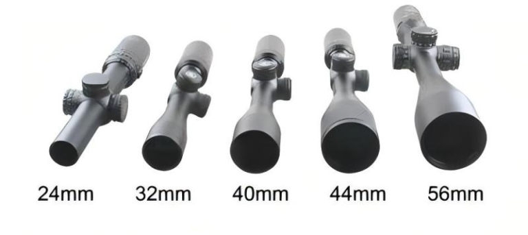 different objective lens size in a rifle hunting scope