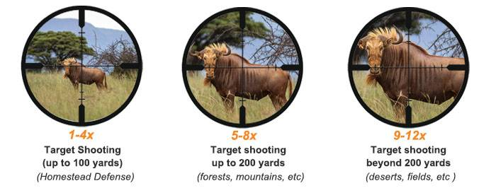 rifle scope manification ranges